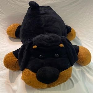 Jumbo 24” Rottweiler Dog Pillow Pet Plush by Fine Toy Co. Super Soft!